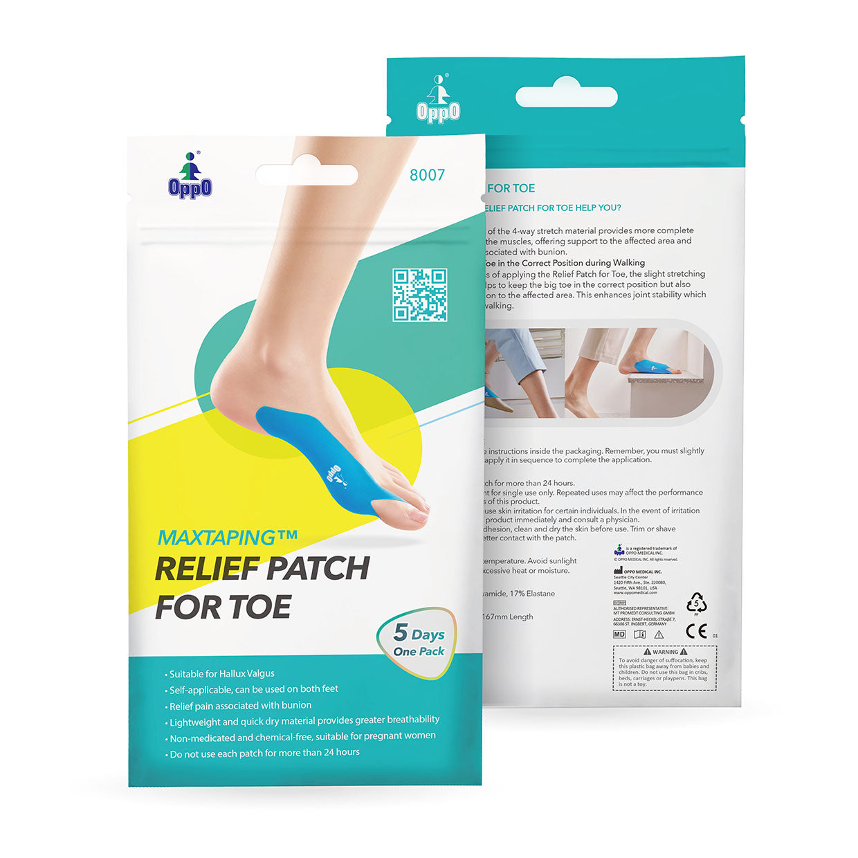 Oppo Relief Patch for Toe