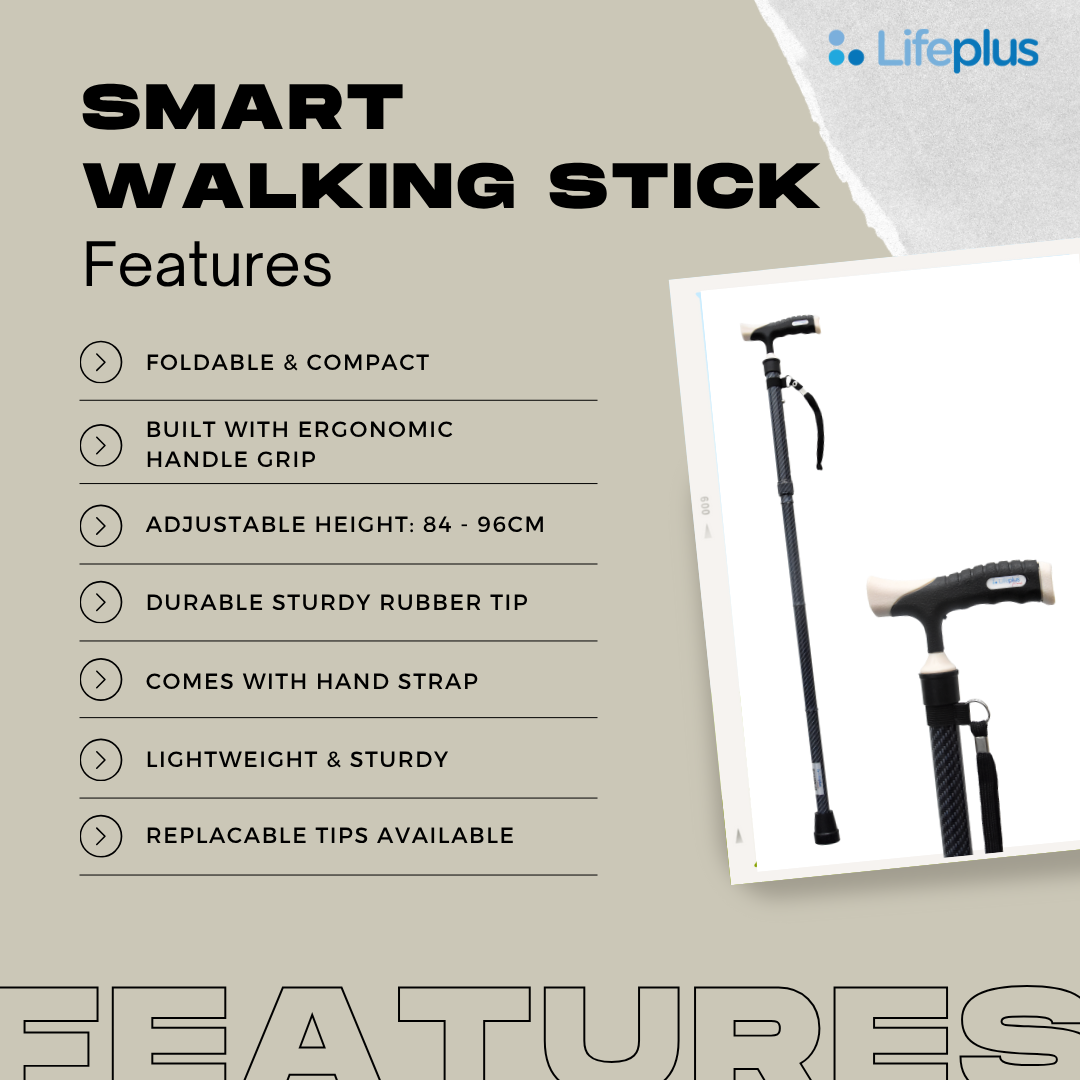 Lifeplus Smart Foldable Walking Stick