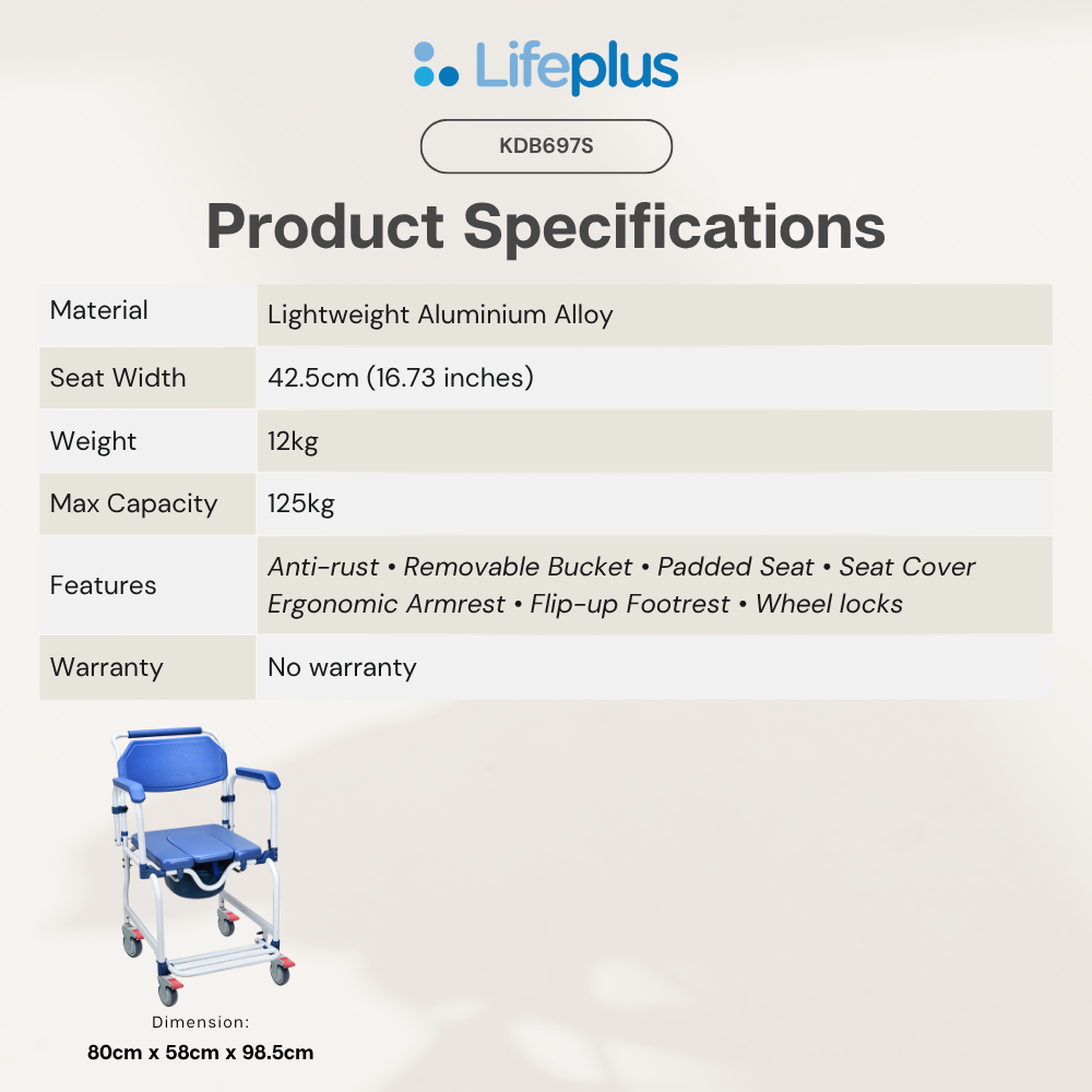 Lifeplus 3-in-1 Stainless Steel Commode