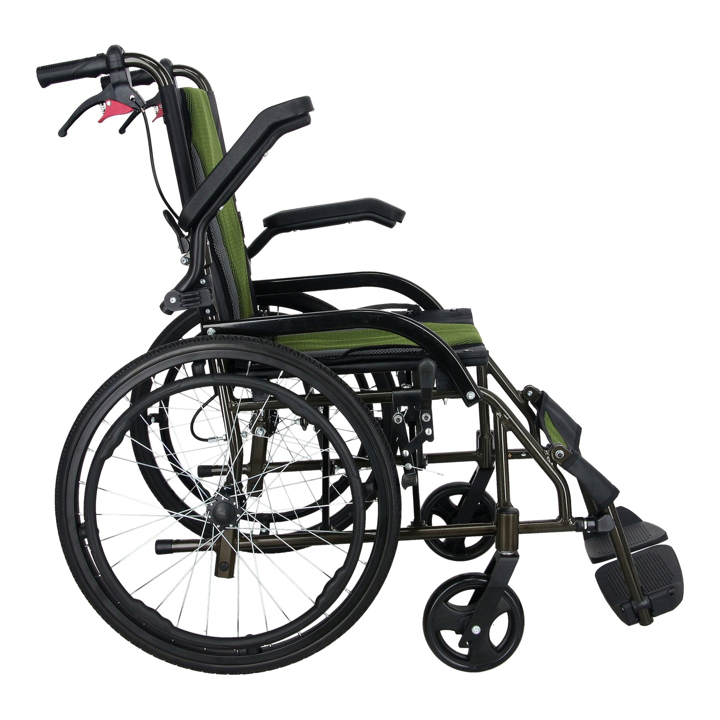 Lifeplus Flip-up Wheelchair PHW863 - Forest Green
