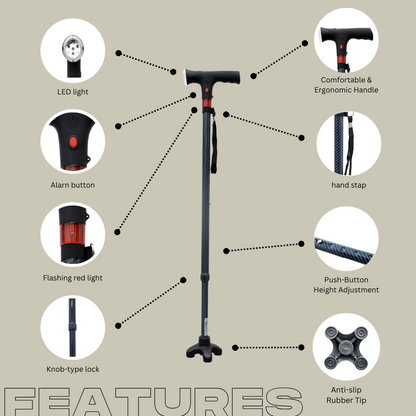 Lifeplus Smart Walking Stick with LED