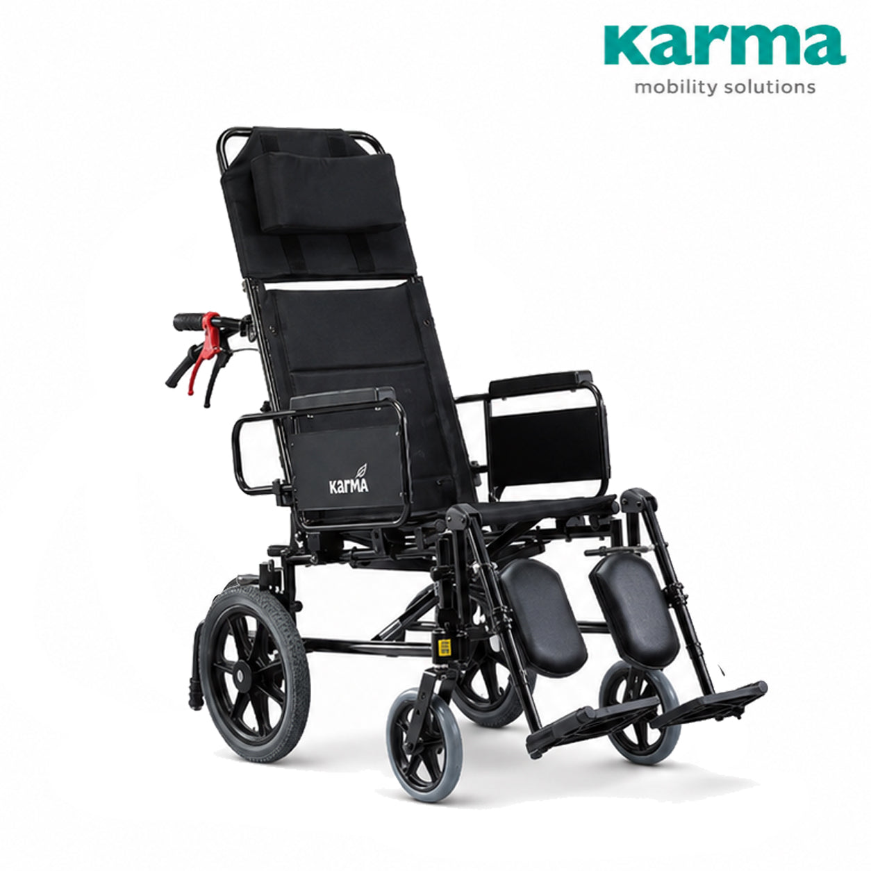 Karma KM-5000 Reclining Transport Wheelchair (18" Seat)