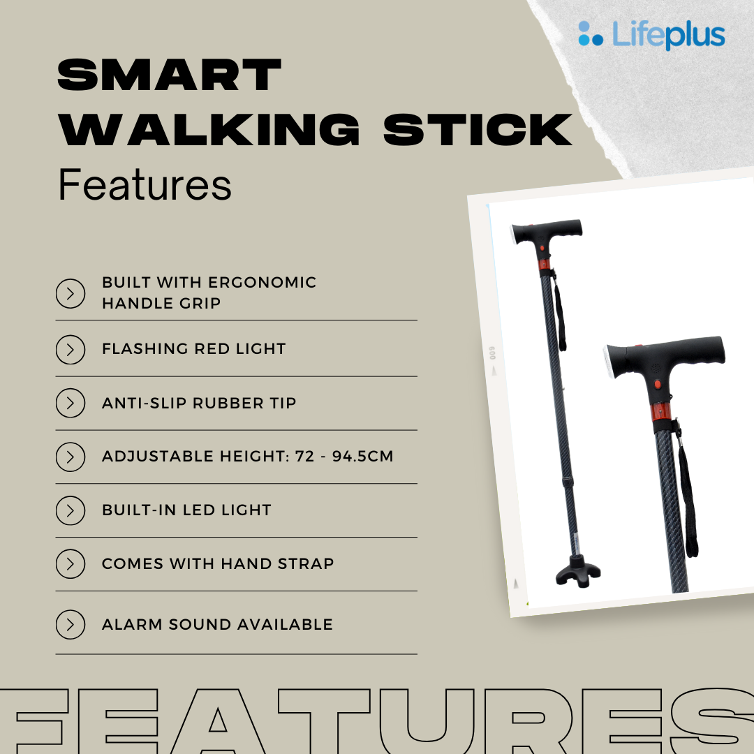 Lifeplus Smart Walking Stick with LED