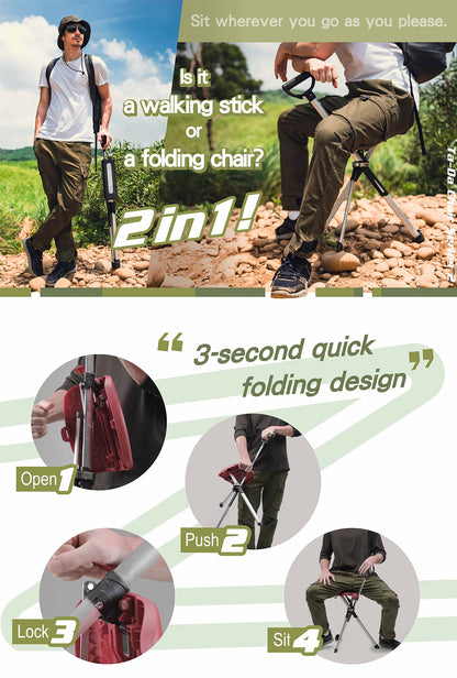 Ta-Da® Chair Series 2 Walking Seat Stick