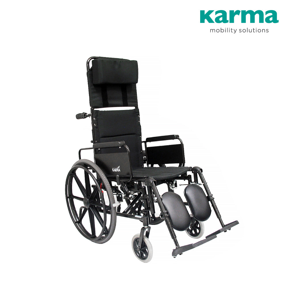 Karma KM-5000 Reclining Wheelchair (17" Seat)