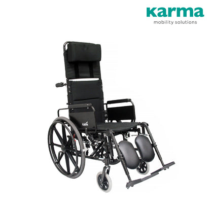 Karma KM-5000 Reclining Wheelchair (17" Seat)