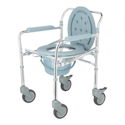 Lifeplus Aluminium Foldable Adjustable Mobile Commode KY696