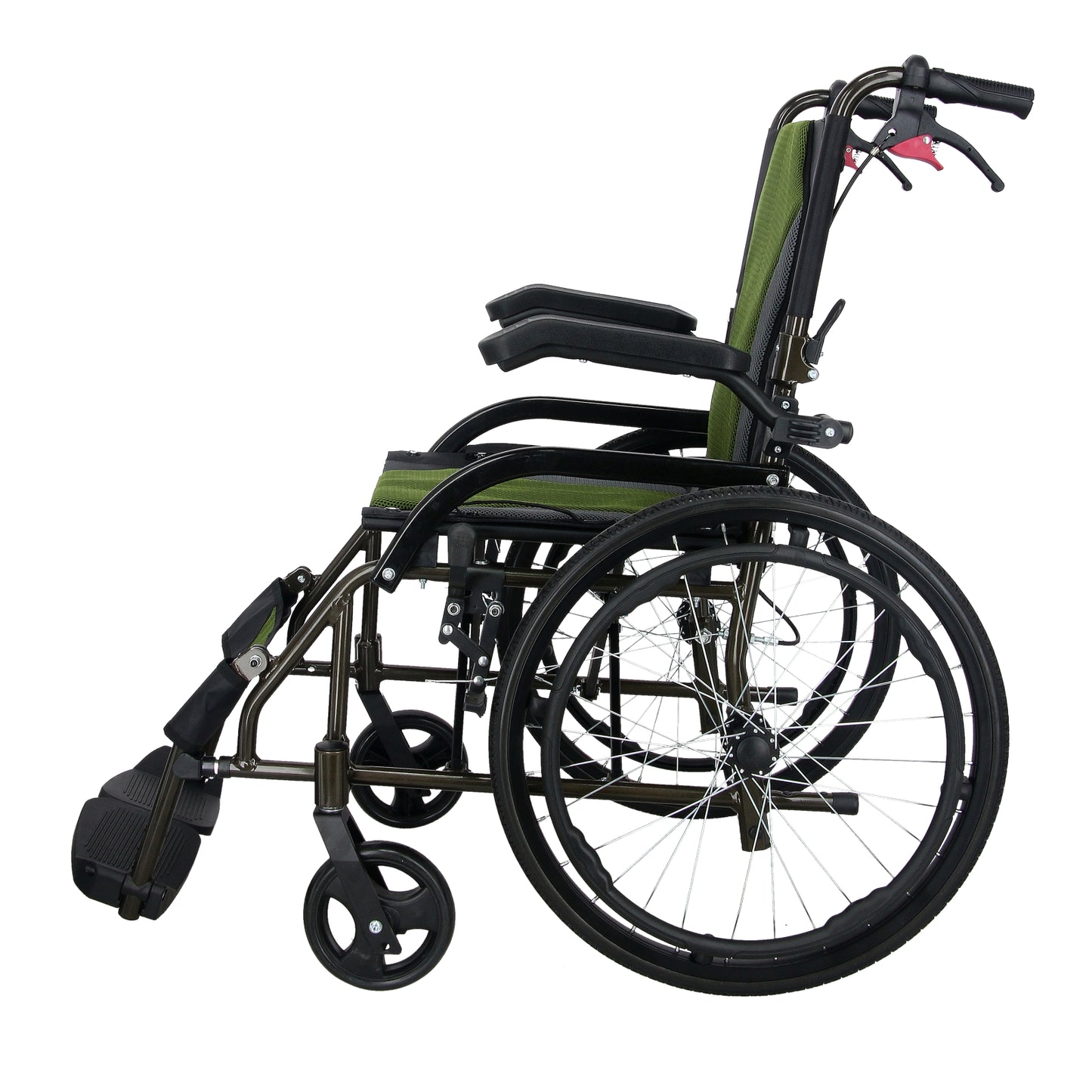 Lifeplus Flip-up Wheelchair PHW863 - Forest Green