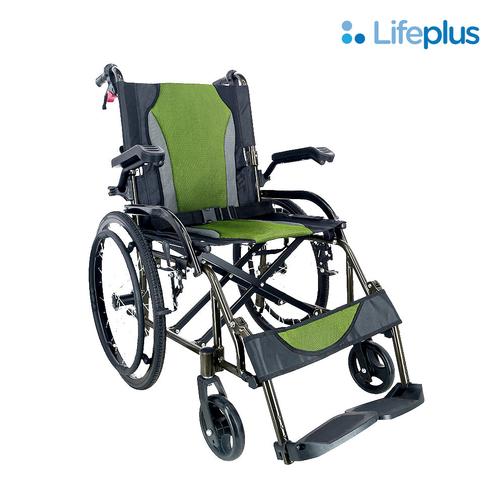 Lifeplus Flip-up Wheelchair PHW863 - Forest Green