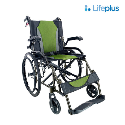 Lifeplus Flip-up Wheelchair PHW863 - Forest Green