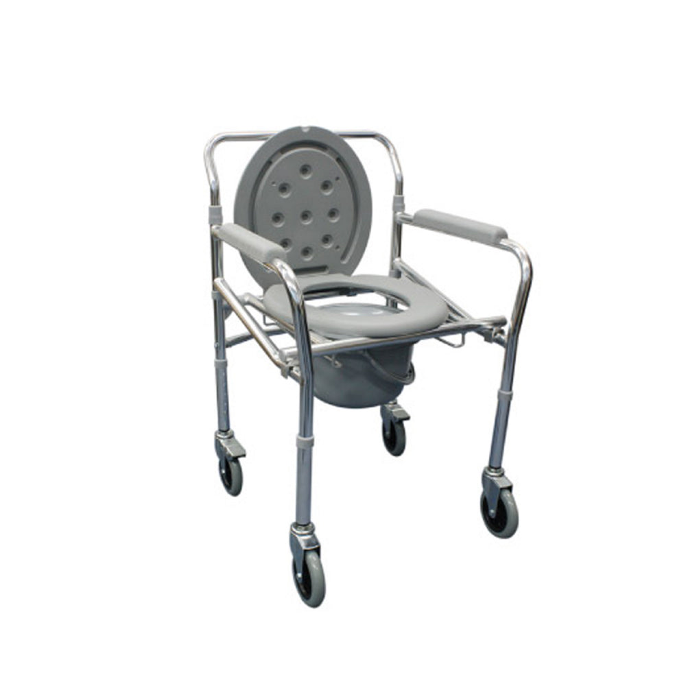 Lifeplus Aluminium Foldable Adjustable Mobile Commode KY696